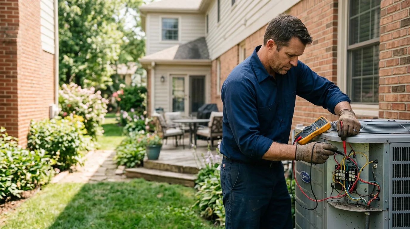 HVAC technician working near Oldham, SD